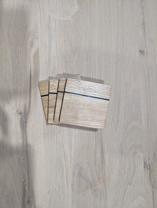 Dessous de verre en bois recyclé - Lot de 4