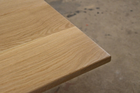 Oak top 4 cm thick - Rounded edges - Varnish (tables and desks) 