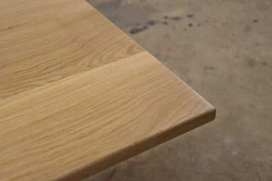 Oak top 2 cm thick - Rounded edges - Varnish (coffee/side tables) 